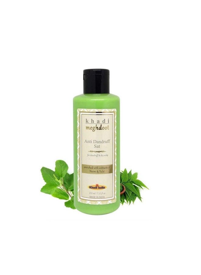 KHADI MEGHDOOT Antidandruff Sat Shampoo With Extract Of Neem Tulsi For Dry Hairs (210 Ml)  - Image 1