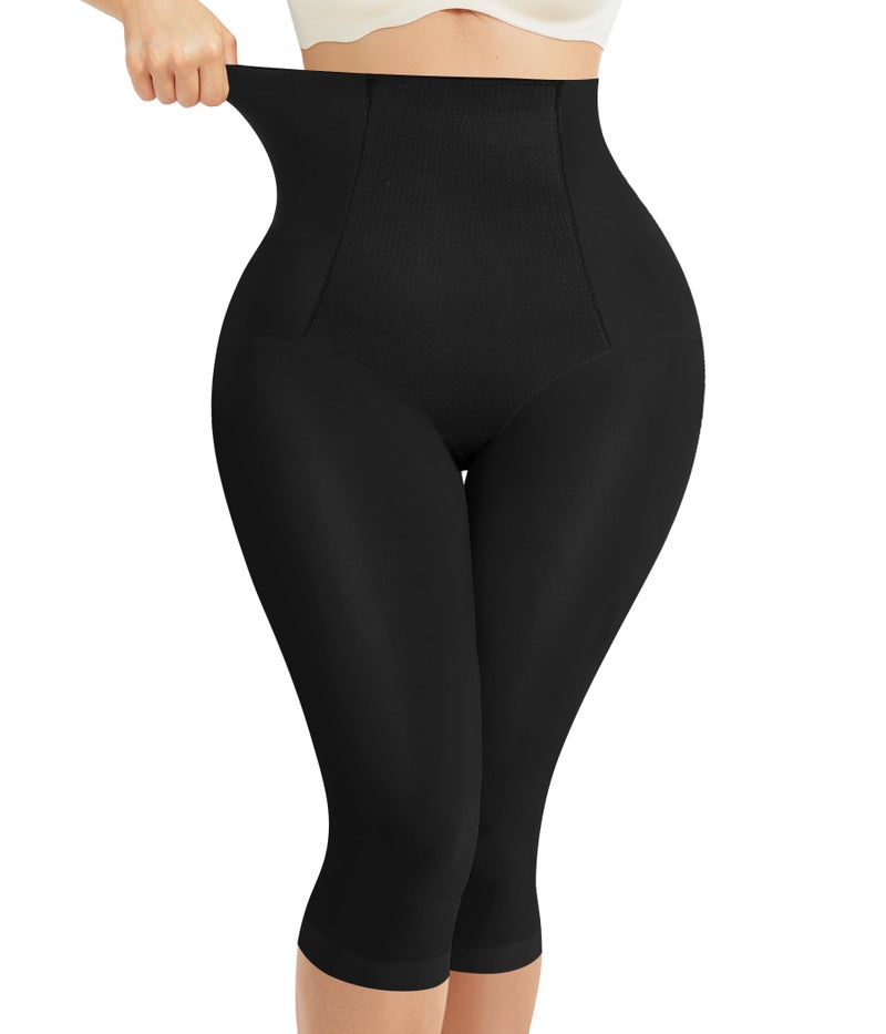 Nebility Compression Leggings for Women Seamless Shapewear Butt Lifting Panties Waist Trainer Tummy Control Thigh Body Shaper(2XL, Black) - Image 1