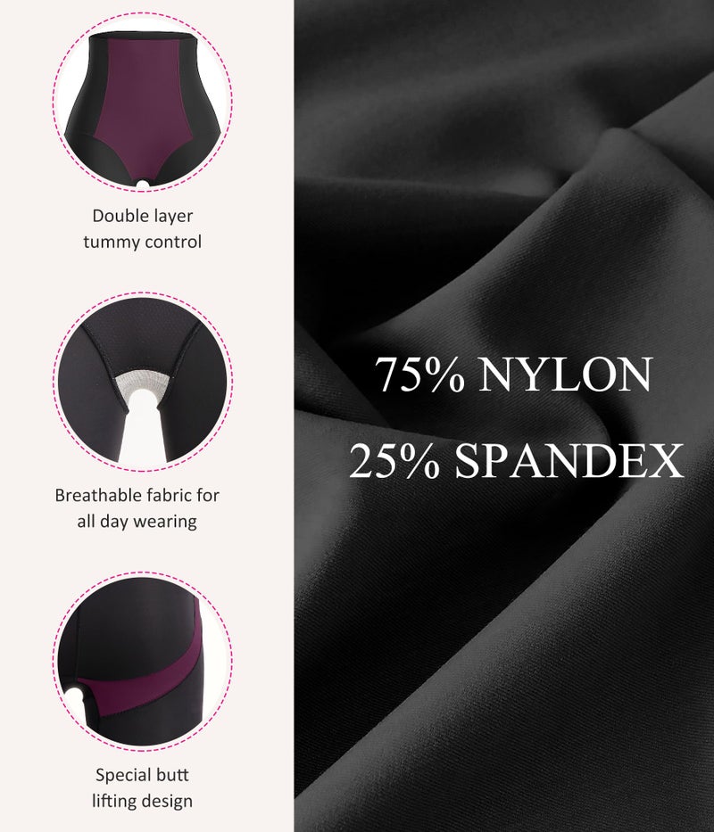 Nebility Compression Leggings for Women Seamless Shapewear Butt Lifting Panties Waist Trainer Tummy Control Thigh Body Shaper(2XL, Black) - Image 5