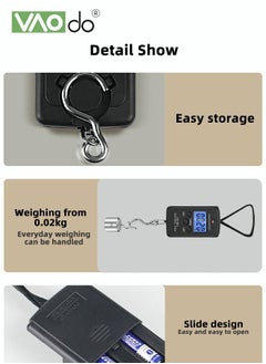 VAOdo Portable Electronic Scale Portable Small Electronic Scale Maximum Weight 40kg Cargo And Baggage Weighing Mini Household Electronic Scale  - Image 3