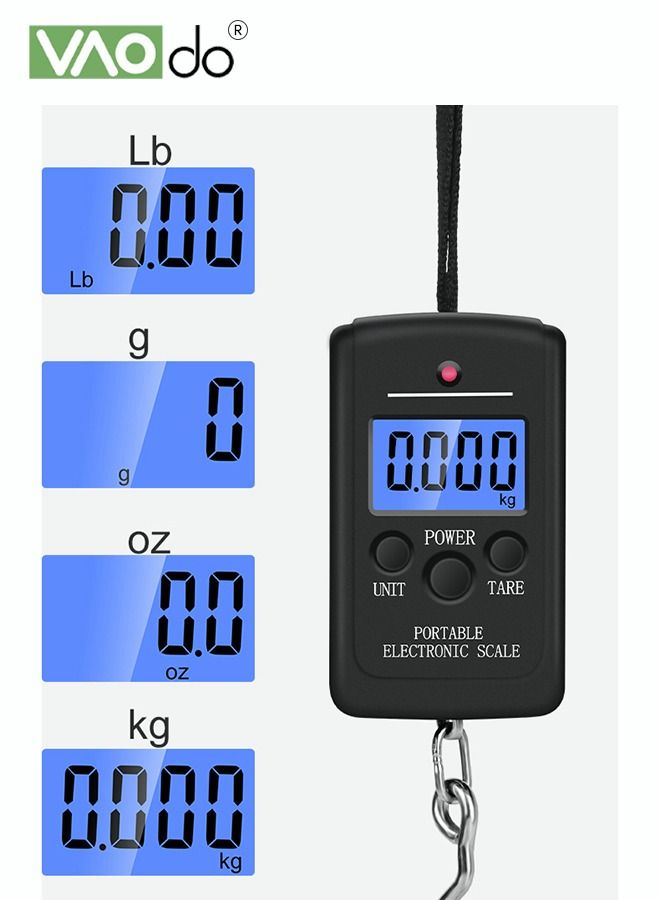 VAOdo Portable Electronic Scale Portable Small Electronic Scale Maximum Weight 40kg Cargo And Baggage Weighing Mini Household Electronic Scale  - Image 5