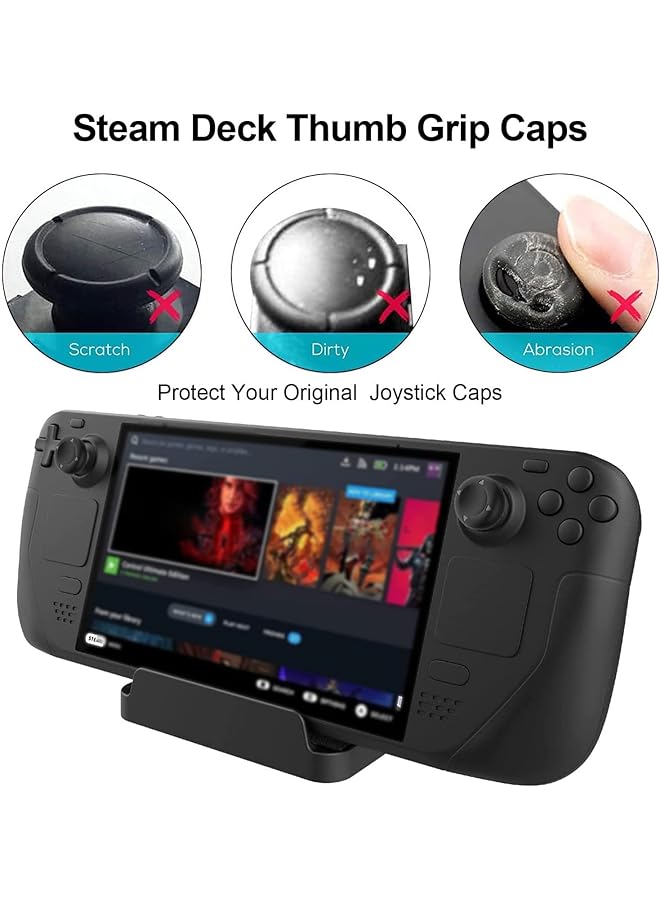 X spring Deck Stickers Anti Slip Grip Skin Set Joystick Cap Covers Protective Touchpad Stickers With Easy To Install Button Sticker Kit Durable Textured Handle Decals Compatible With Steam Deck - Image 3