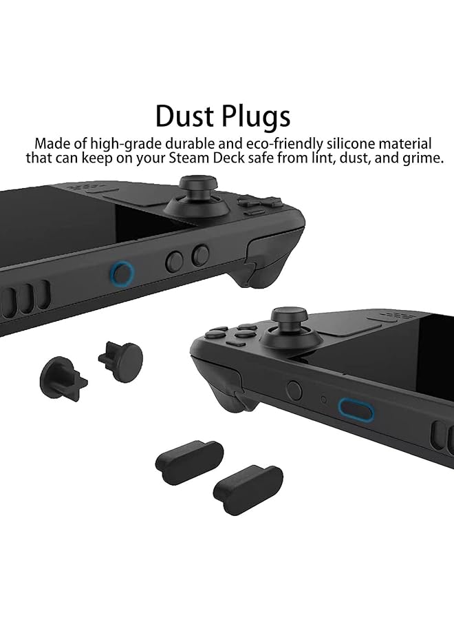 X spring Deck Stickers Anti Slip Grip Skin Set Joystick Cap Covers Protective Touchpad Stickers With Easy To Install Button Sticker Kit Durable Textured Handle Decals Compatible With Steam Deck - Image 4