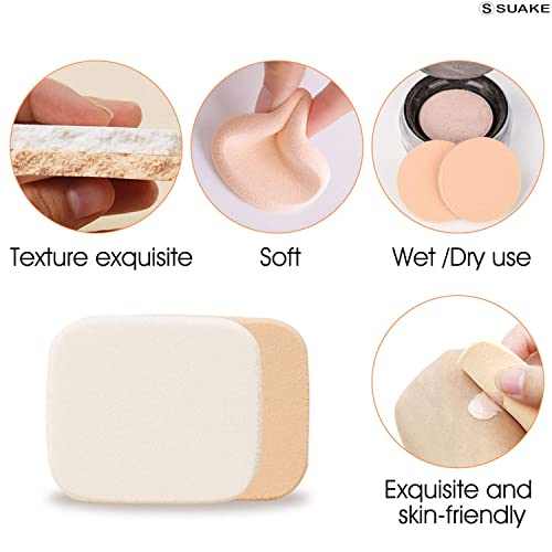 SUAKE 6-in-1 Beauty Blender Sponge Set for Makeup – Soft, Reusable & Latex-Free Sponges with Puff, Cotton Pad & Foundation Blender – Beauty Product for Women & Girls (Multicolor) - Image 3