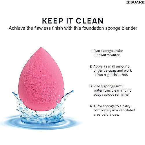 SUAKE 6-in-1 Beauty Blender Sponge Set for Makeup – Soft, Reusable & Latex-Free Sponges with Puff, Cotton Pad & Foundation Blender – Beauty Product for Women & Girls (Multicolor) - Image 5