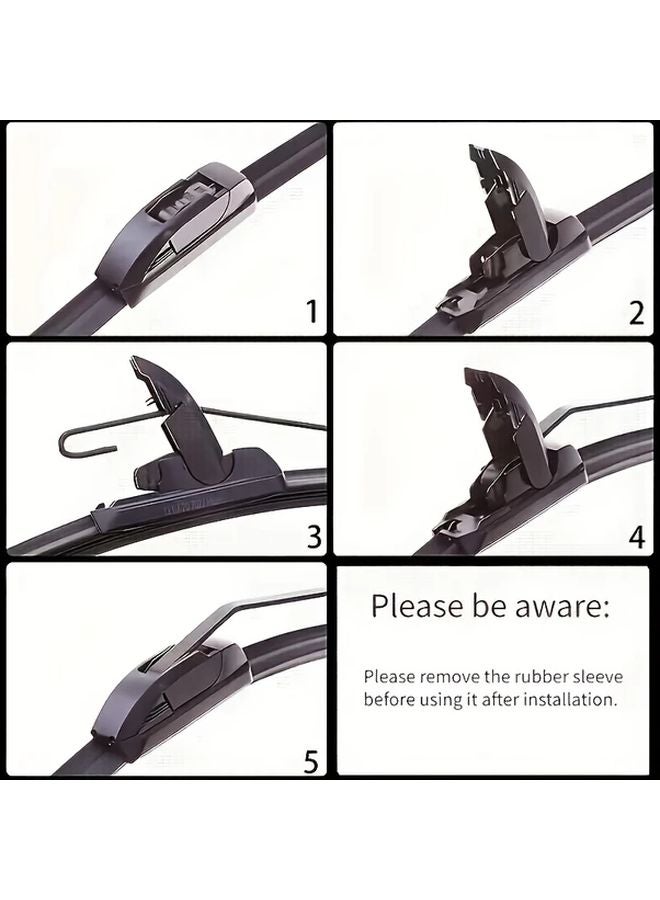 Universal U Type Frameless Wiper Blade 40cm 16inch Enhanced Visibility Quiet Durable - Image 4