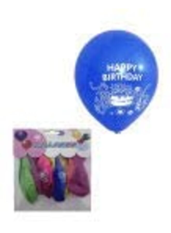 بارتي تايم مجموعة بالونات عيد ميلاد سعيد مكونة من 12 قطعة بألوان متنوعة مقاس 12 بوصة - Image 1