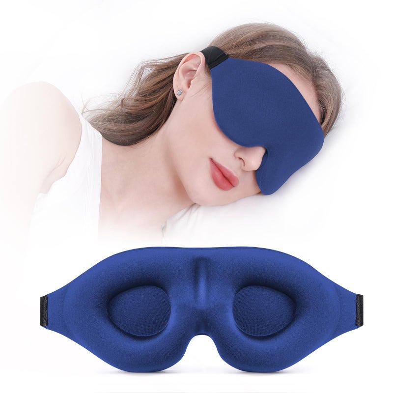 YIVIEW Sleep Mask for Side Sleeper Complete Light Blocking 3D Sleeping Eye Mask Soft Breathable Eye Cover for Women Men Relaxing Zero Pressure Night Blindfold
