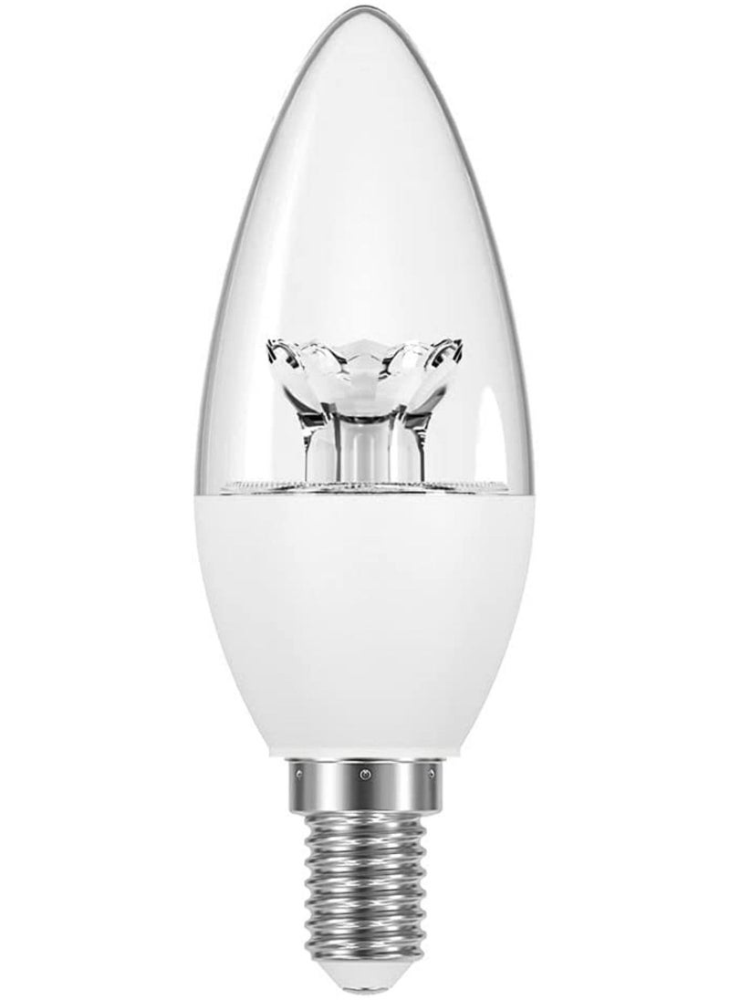 Osram - Osram E14 Bulb LED Value Classic B Clear 4.9 W Warm White Candle Lamp  - 2700K Pack Of 6 - Image 1