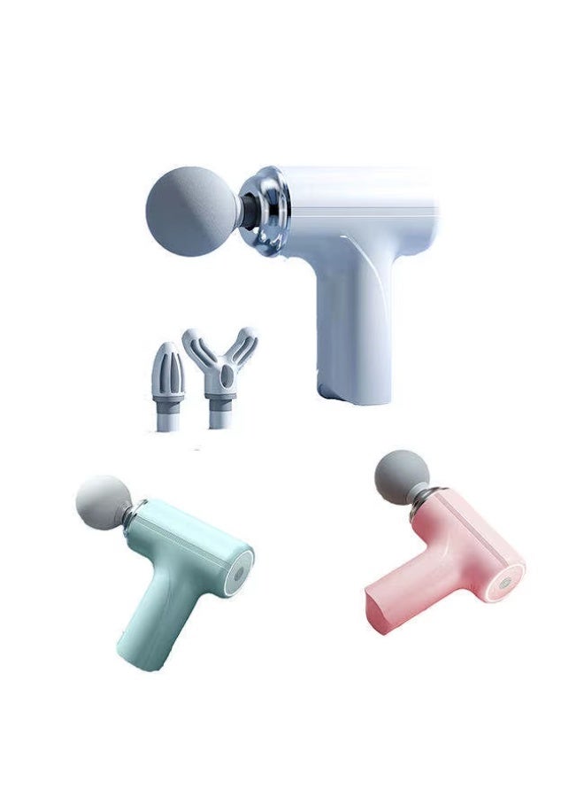 جهاز تدليك عضلات محمول 6 سرعات مع 4 رؤوس سيليكون – شحن Type‑C وصوت منخفض - Image 1