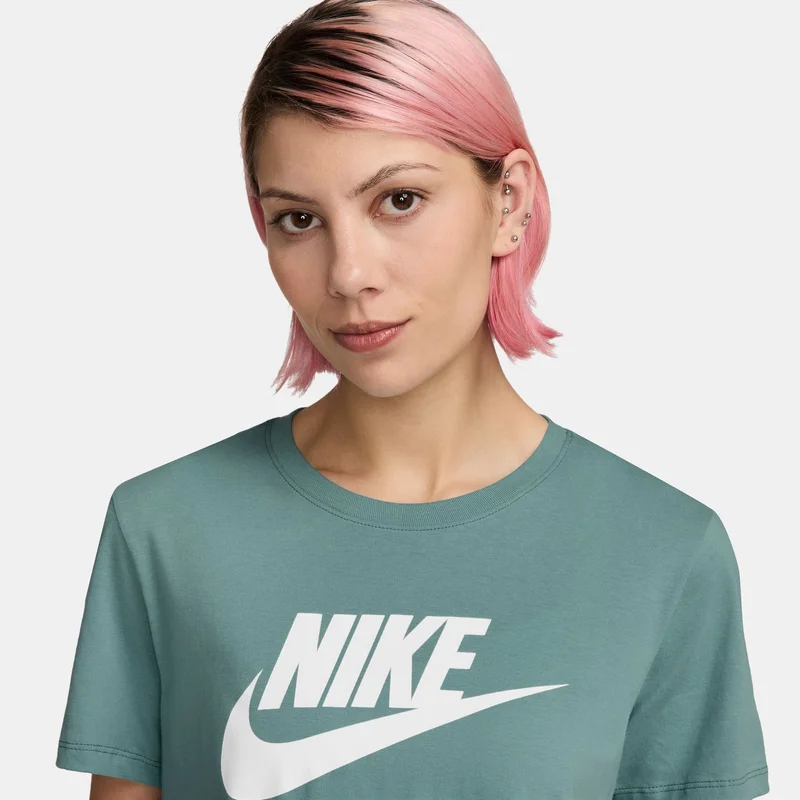 Nike Grey Women's Sportswear Essentials Logo T-Shirt for Women | Best Price UAE