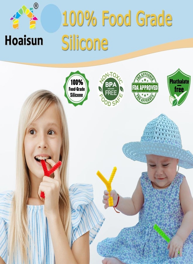 Hoaisun Sensory Toys for Autistic Children, 4 Pack Chew Tube for Sensory Kids Chewing, Silicone Chew Sticks Teethers for Oral Motor ADHD, SPD, Autism Reduce Fidgeting - Image 2