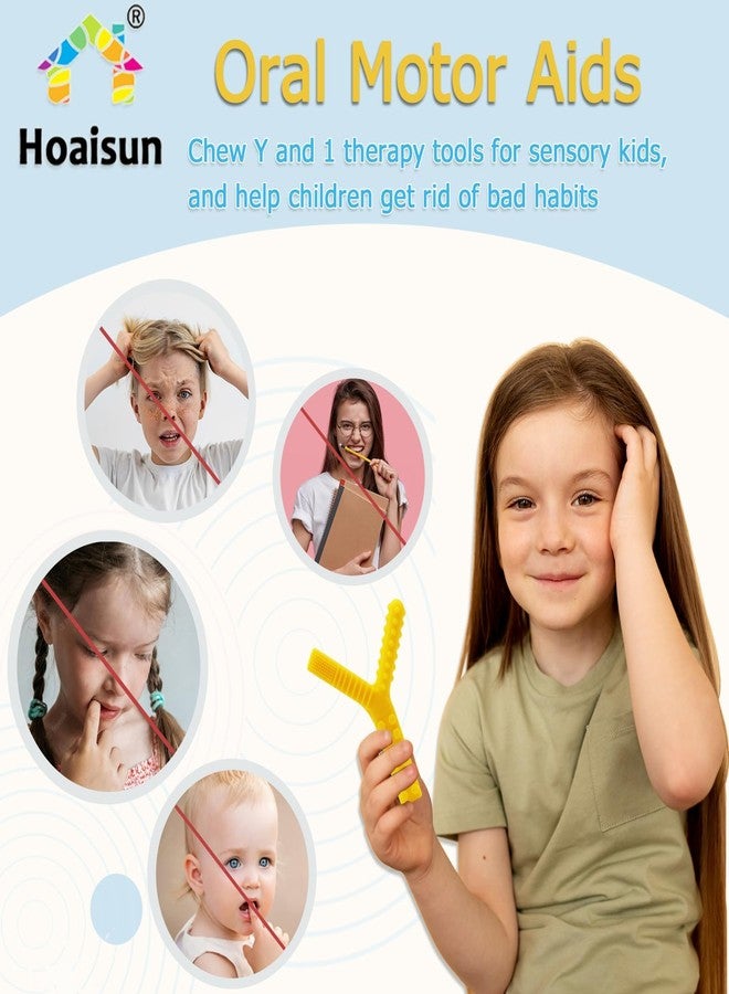 Hoaisun Sensory Toys for Autistic Children, 4 Pack Chew Tube for Sensory Kids Chewing, Silicone Chew Sticks Teethers for Oral Motor ADHD, SPD, Autism Reduce Fidgeting - Image 4