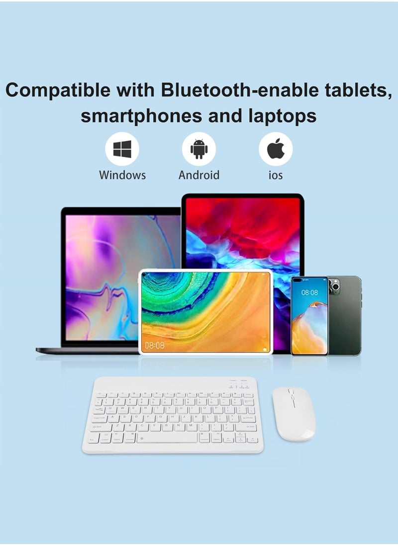 Generic Rechargeable Wireless Keyboard and Mouse Kit Multi-Device Compatible with iOS Android Windows Quiet Scissor Switch Keys Long Battery Life Fast Charging Ideal for Tablets Laptops and Smartphones  - Image 2