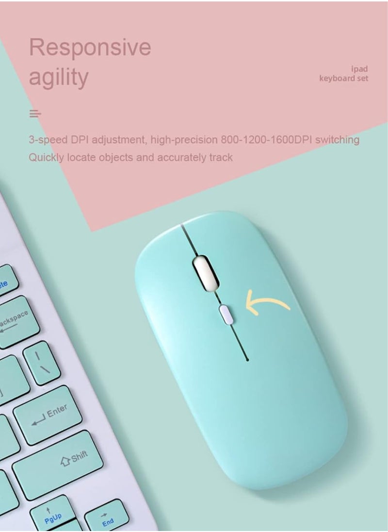 Generic Rechargeable Wireless Keyboard and Mouse Kit Multi-Device Compatible with iOS Android Windows Quiet Scissor Switch Keys Long Battery Life Fast Charging Ideal for Tablets Laptops and Smartphones  - Image 4