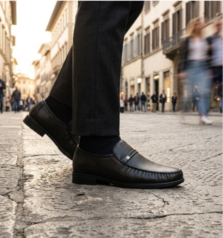 Siag Men’s Classic Slip-On Formal Loafer – Black - Image 2