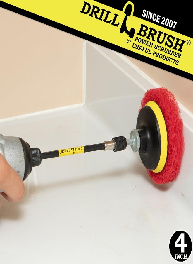 Drillbrush Drill Scrubber - Drill Brush Power Scrubber Pads - Bathroom - Drill Pad Attachments - Cleaning Pads - Shower Door - Baseboard - Bathroom Sink - Shower Cleaner - Flooring - Hard Water Stain Remover - Image 2