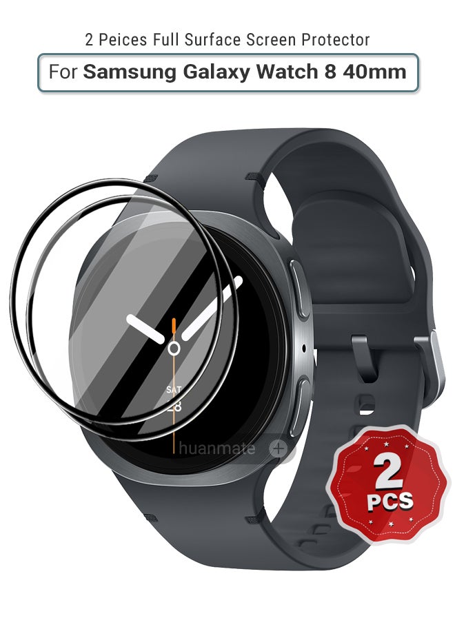 huanmate 2 Pieces Samsung Galaxy Watch 8 40mm Premium Screen Protector- Crisp Clarity, Ultimate Safety, Shield Against Smudges, Reliable Quality, Easy Installation & Removal  - Image 1