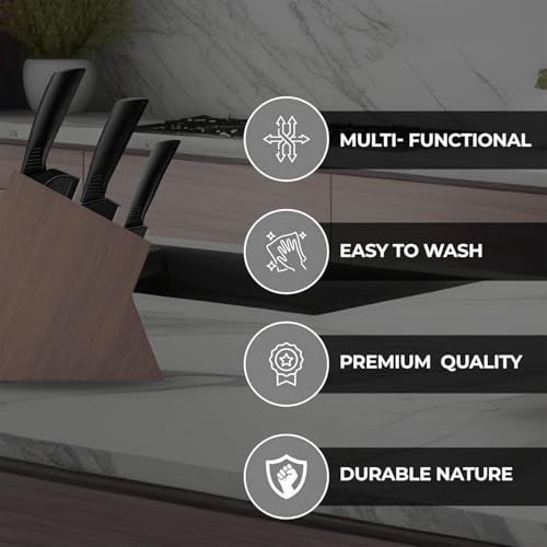 PRANIJ 3 Pcs Professional Meat and Chef's Steel Knives Set with Non-Slip Handle for Home and Restaurant Use (Includes Covers) - Image 5