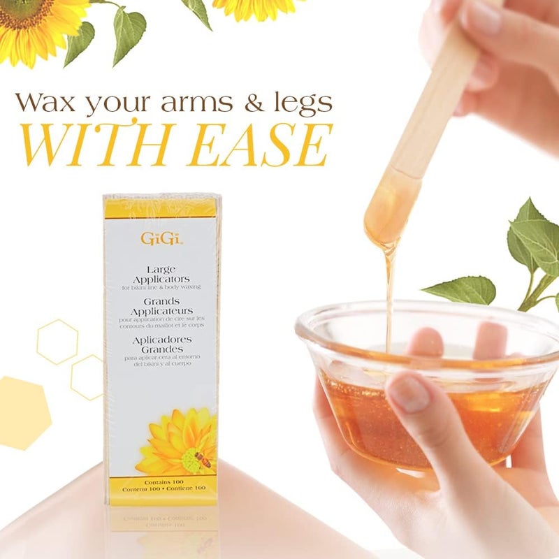 GiGi Large Applicators for Bikini Line & Body Waxing - 100 Count - Image 3