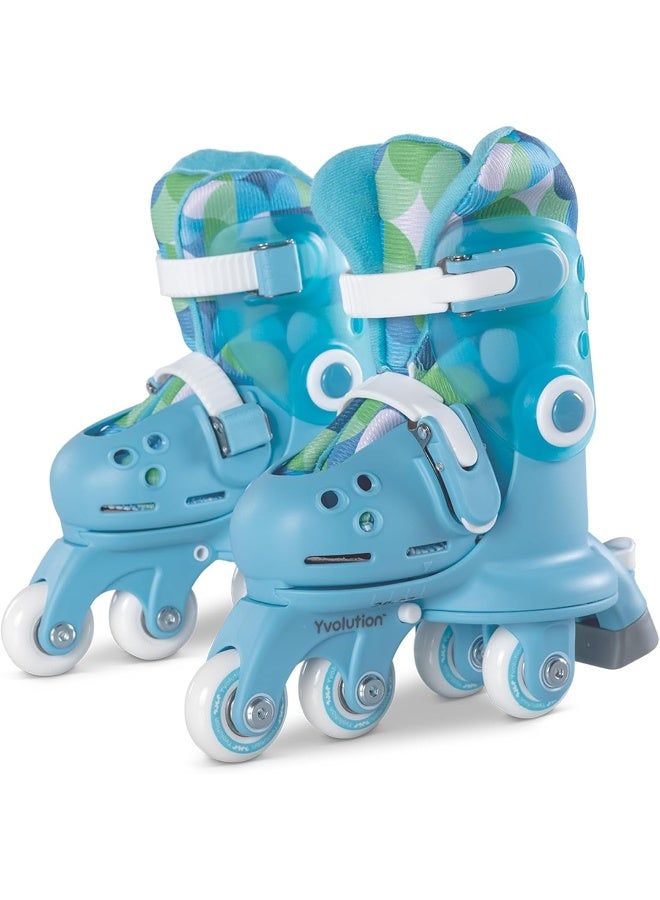Yvolution Twista Inline Learner Skates (12-3J, Blue) - Image 1