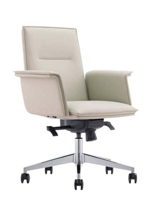 NEO FRONT FURNITURE Low Back Office Chair – Premium PU Eco Leather Executive Chair with Height Adjustment, 360° Swivel & Thick Cushion for Office, Meeting Room & Reception (650 x 630 x 950 mm) B1819 