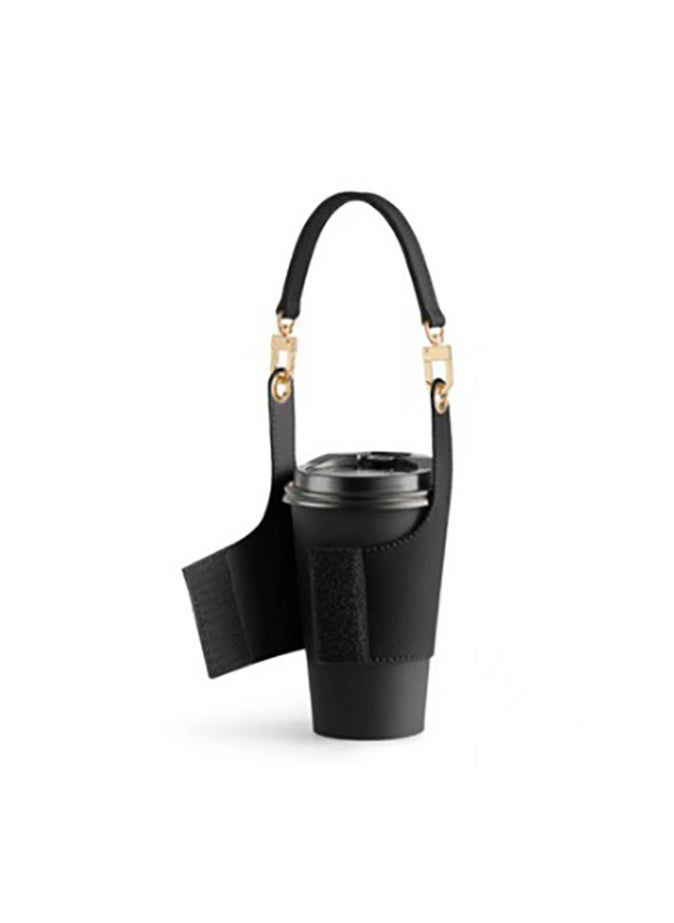Generic Coffee Cup Tea Cup Protective Sleeve Water Bottle Holder PU Leather Pouch  - Image 5