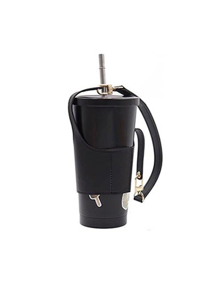 Generic Coffee Cup Tea Cup Protective Sleeve Water Bottle Holder PU Leather Pouch  - Image 4