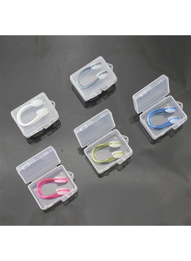 HY Swimming Nose Clip, Set of 5 Silicone Nose Clips for Swimming Nose Plugs Nose Guard Kits for Adults and Children with Packaged Box  - Image 2