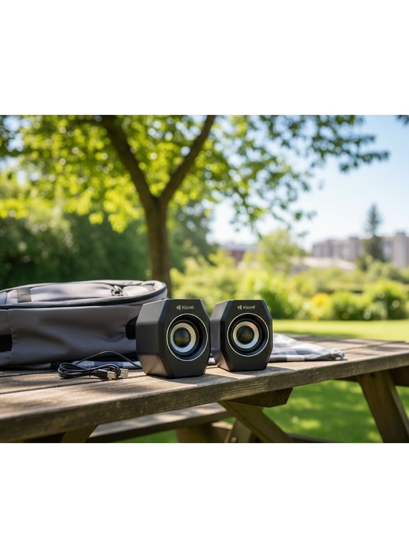 Kisonli A-101S USB 2.0 Headphones with Powerful Sound and High Quality – Operates with a 3.5mm Audio Cable – Black - Image 5