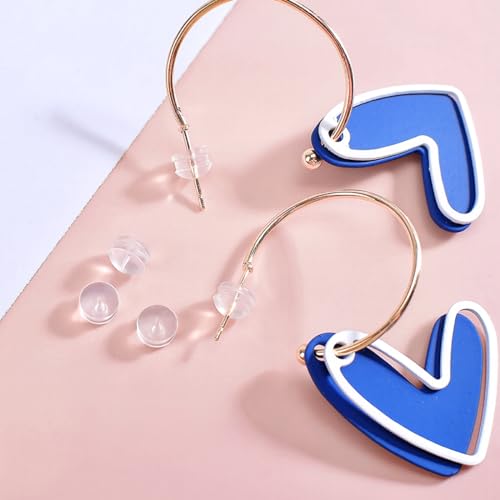 KASBEE Silicone Earring Backs, Clear Earring Backings, 12PCS Soft Earring Stoppers, Safety Back Pads Backstops, Earring Stopper Replacement for Fish Hook Earring Studs Hoops - Image 5