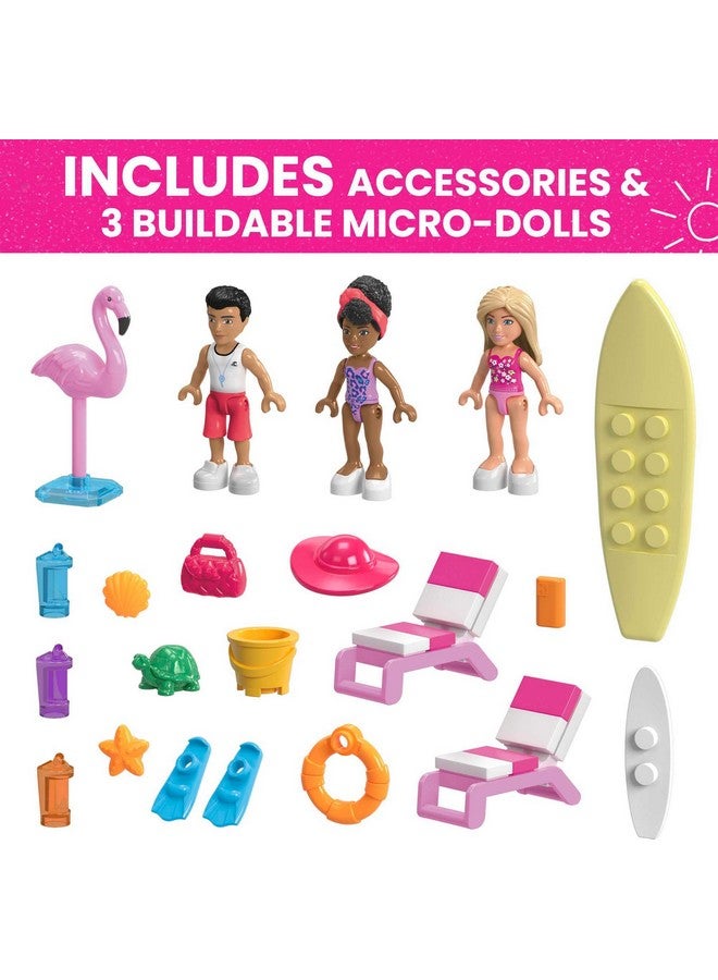 Mega Brands MEGA Barbie Kids Building Toy Set, Malibu Dream Boat with 317 Pieces, 2 Micro-Dolls and Accessories, Pink, Ages 6+ Years  - Image 5