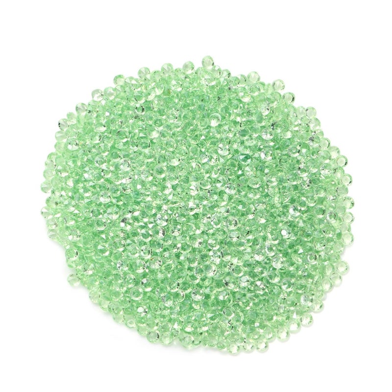 Green Acrylic Diamond Rhinestones 2000pcs for DIY Crafts Wedding Bridal Shower Decorations - Image 2