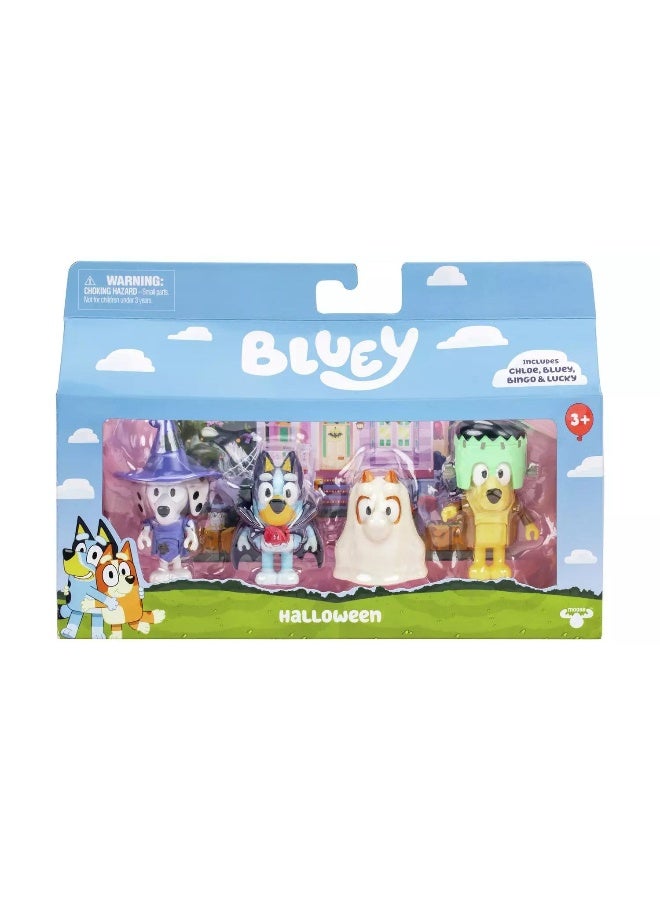 BLUEY مجموعة شخصيات حفلة تنكرية للهالوين (7.62 سم، عبوة من 4) - Image 1