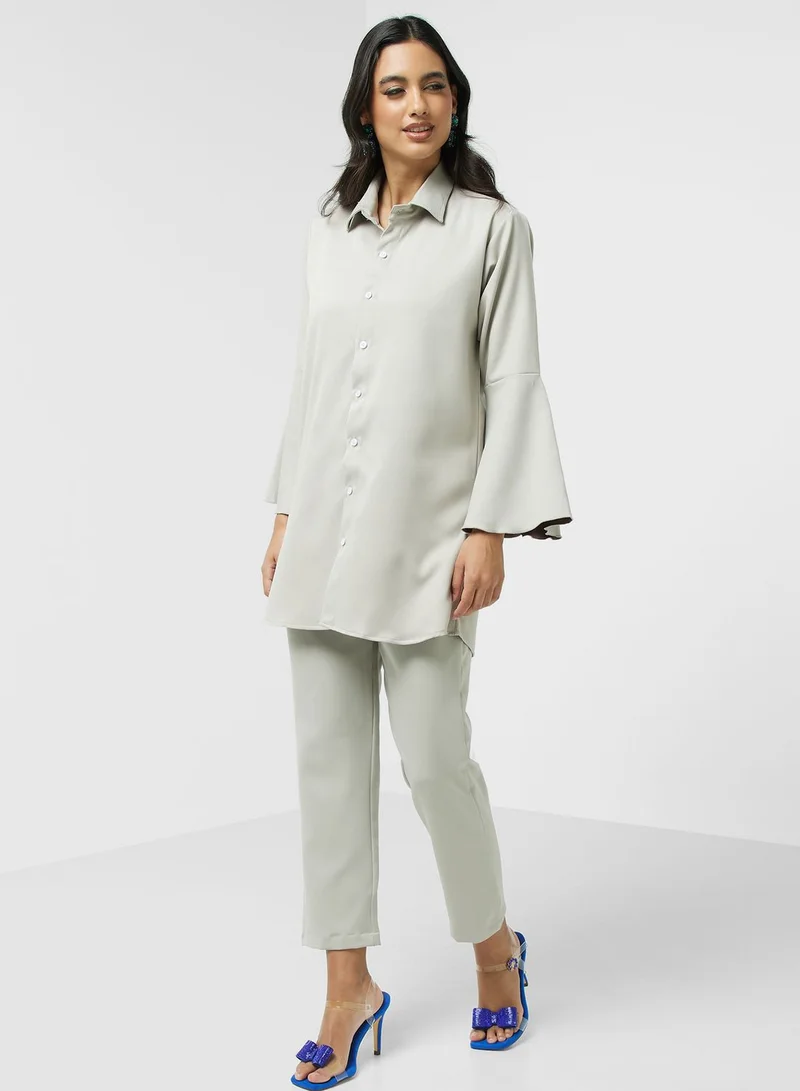 hayas closet Button Down Shirt & Pant Set