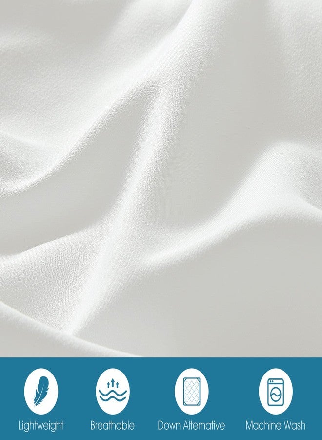BYSURE Seersucker Quick-Dry Summer Comforter Set 3 Pieces(White, Queen), Non Plastered on Skin When Sweat, Breathable Lightweight Bedding for Hot Sleeper & Night Flashes - Image 3