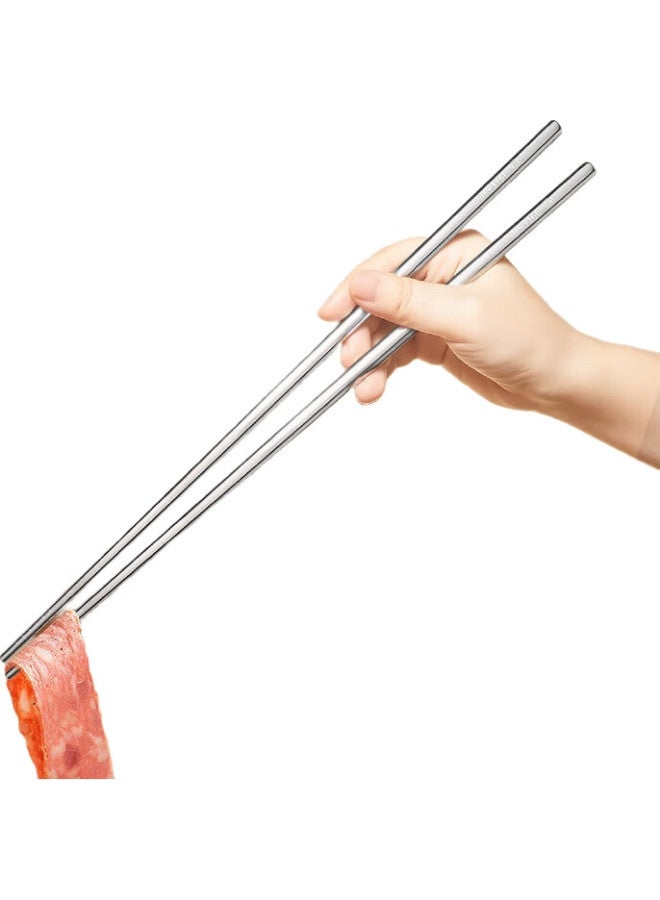 JD.com Jingzao 316L Stainless Steel Hot Pot Chopsticks, Deep-Frying Chopsticks, Hot Pot Chopsticks, Noodle Serving Chopsticks, Extended Chopsticks, Two Pairs, 360Mm - Image 1