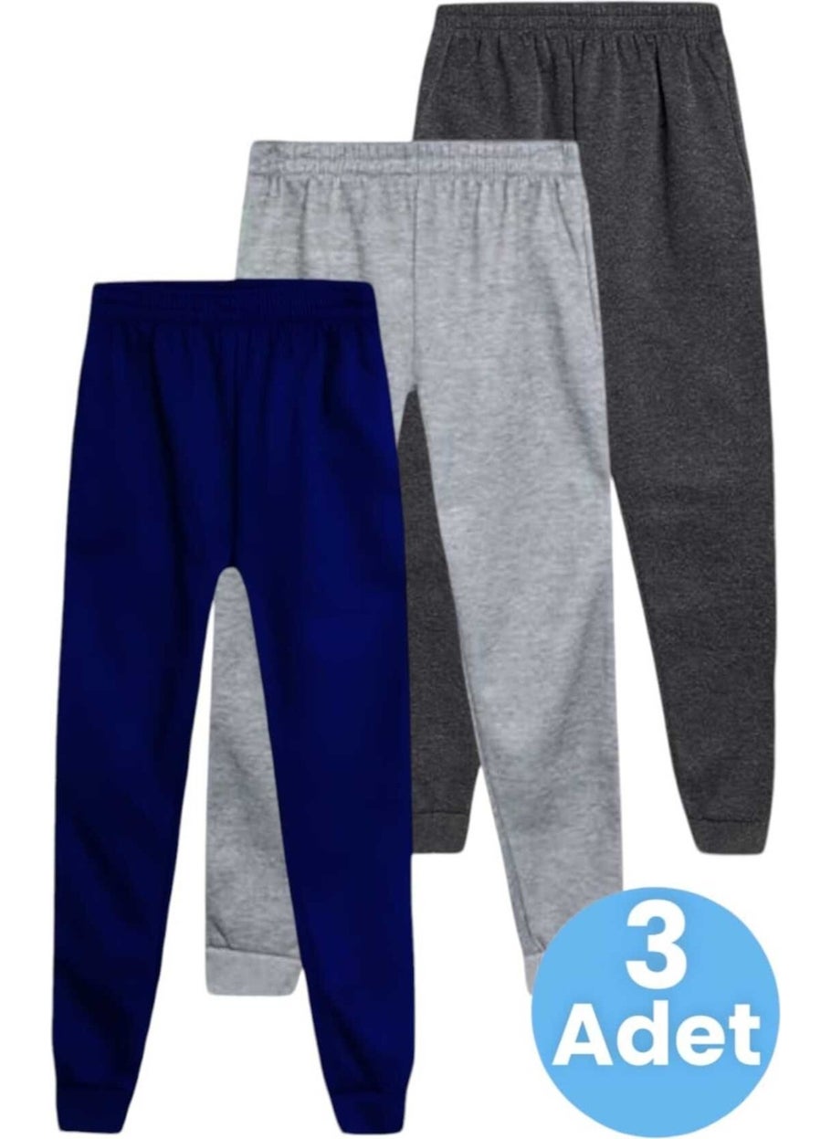 Tezzgelsin - Kids Elastic Waist Jogger Tracksuit Bottoms 3 Piece Set - Image 1