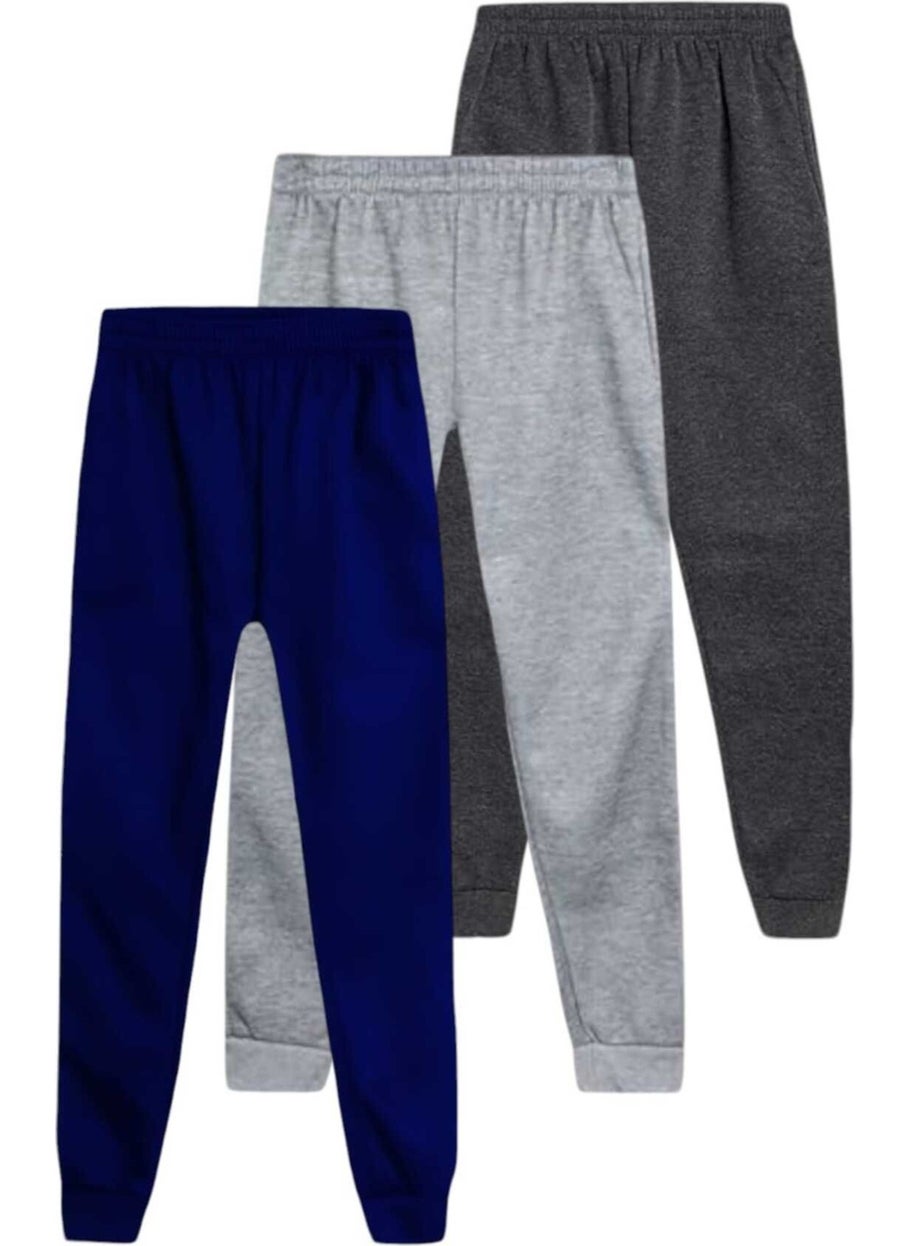 Tezzgelsin - Kids Elastic Waist Jogger Tracksuit Bottoms 3 Piece Set - Image 1