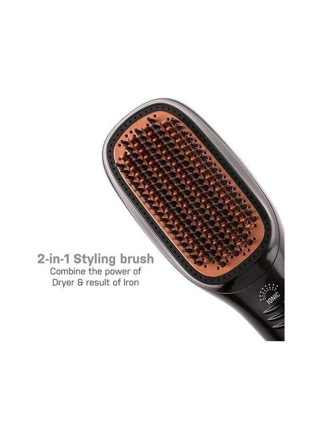 2-in-1 Professional Hair Straightening Brush, Styler, and Dryer - For Faster Styling and Salon Results at Home - Image 4