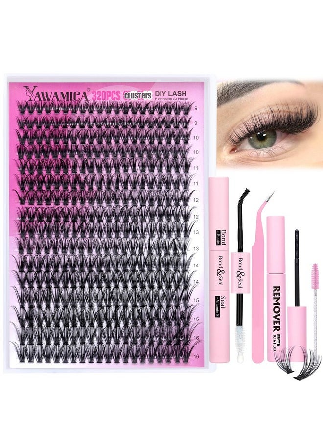 Eyelash Extension Kit 320Pcs Lash Clusters D Curl 916Mm Mix 40D Individual Lashes With Lash Bond And Seal And Remover Lash Applicator For Lash Extension Beginners - pzsku/ZB3FDBA9A9ABADBAAA8E5Z/45/_/1706506543/7fc8a72d-3769-477e-b7ba-e2b00de9a4e3