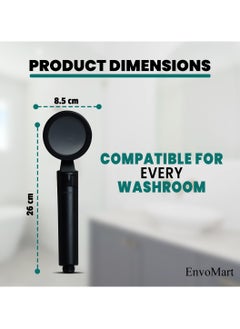 EnvoMart Stainless Steel Shower Head Set - Shower Head with 2 Shower Filter for Anti-Hair Fall and Soft Skin - 2m Shower Hose and Shower Holder - Handheld Shower - Shower Head Filter  - Image 5