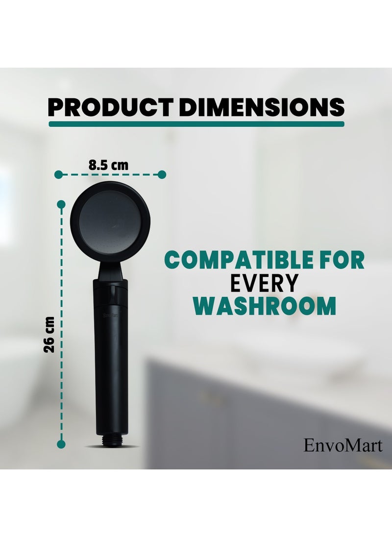 EnvoMart - Stainless Steel Shower Head Set - Shower Head with 2 Shower Filter for Anti-Hair Fall and Soft Skin - 2m Shower Hose and Shower Holder - Handheld Shower - Shower Head Filter - Image 1