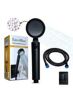 EnvoMart Stainless Steel Shower Head Set - Shower Head with 2 Shower Filter for Anti-Hair Fall and Soft Skin - 2m Shower Hose and Shower Holder - Handheld Shower - Shower Head Filter  - Image 1