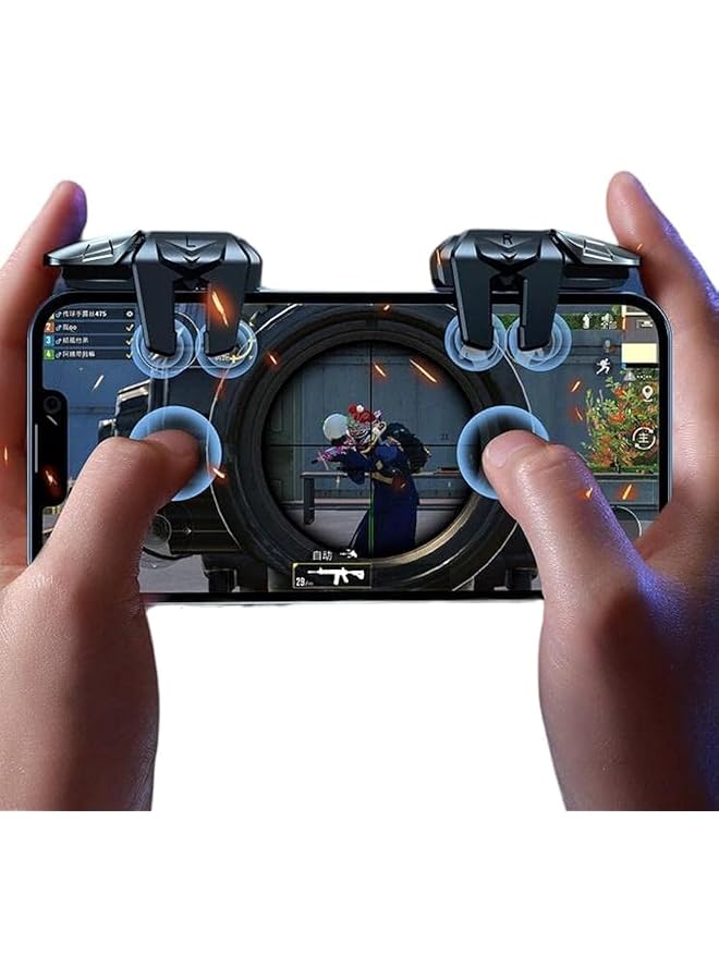 SCIENISH 6 Trigger Pubg Mobile Controller Mobile Game Controller For Pubg With 6 Trigger Mobile Triggers For 6 Fingers Compatible With Iphone Android Ipad - Image 1