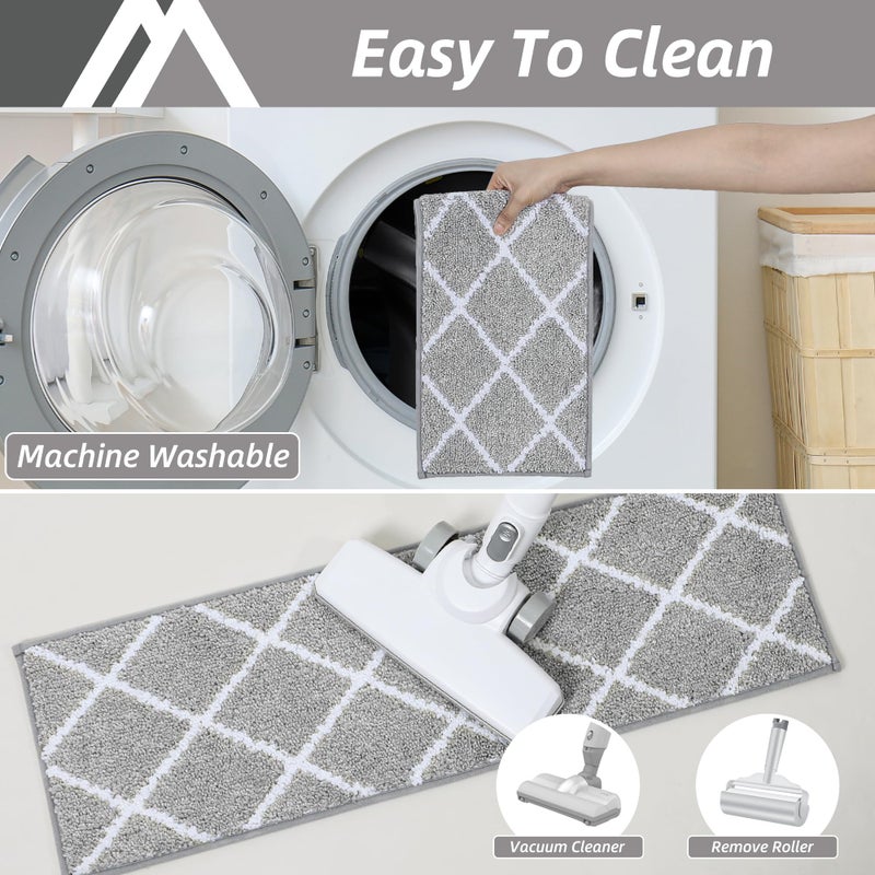 COSY HOMEER Edging Stair Treads Non-Slip Carpet Mat 28inX9in Indoor Stair Runners for Wooden Steps, Stair Rugs for Kids and Dogs, 100% Polyester TPE Backing 15pcs,Grey - Image 4