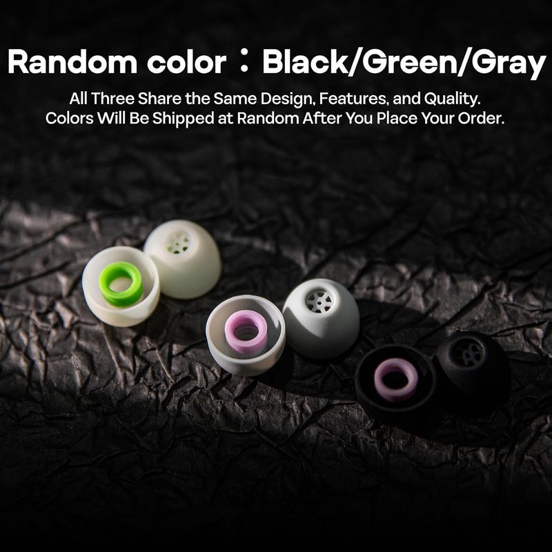 Linsoul Kiwi Ears Flex Earbud Tips, Replacement Silicone IEM Tips, 3 Pairs, S/M/L Size, for KZ ZS10 Pro 2, SuperMix 4,Hype4,Orchestra Lite, Cadenza Wired/Wireless Earphones (Black) - Image 3