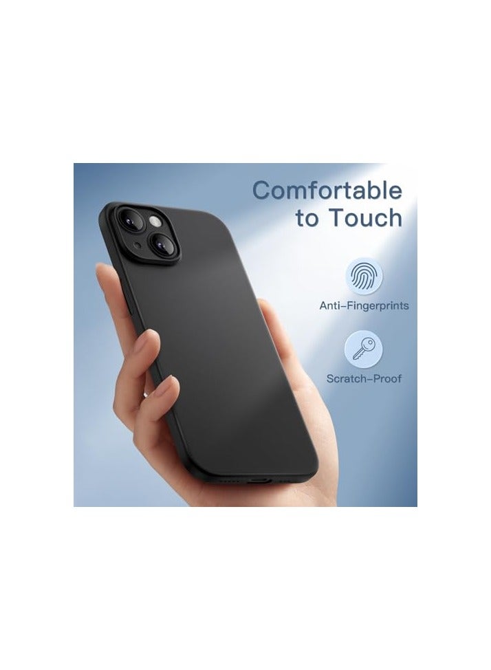 JETech Ultra Slim (0.35mm Thin) Case for iPhone 15 6.1-Inch, Camera Lens Cover Full Protection, Lightweight Matte Finish PP Hard Minimalist Case, Support Wireless Charging (Black) - Image 5