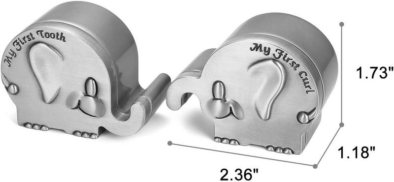 Mogoko Silver Tooth Holder Baby First Tooth and Curl Keepsake Box Set Teeth Fairy Containter Gift Boxes for Child Kids - Image 2