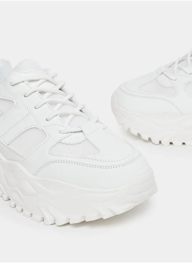 Styli Taping Detail Chunky Mesh Sneakers
